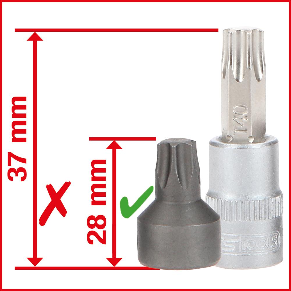 KS Tools 1/4 Zoll Bit-Stecknuss-Satz, extra kurz, 50-tlg
