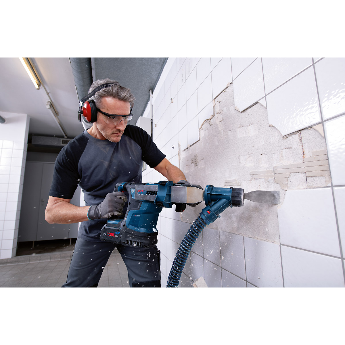 Bosch Akku-Bohrhammer BITURBO mit SDS plus GBH 18V-34 CF