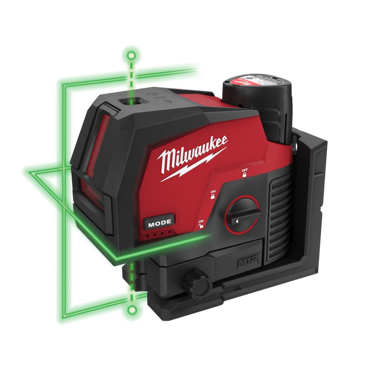 Milwaukee Kreuzlinienlaser mit Lotfunktion M12 CLLP-0C