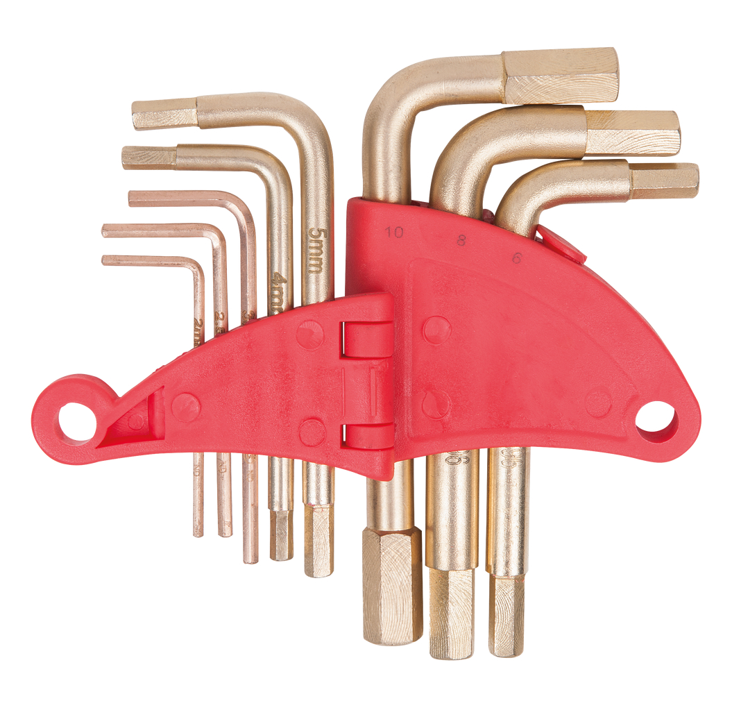 KS Tools BRONZEplus Innensechskant-Winkelstiftschlüssel-Satz Zoll 10-tlg