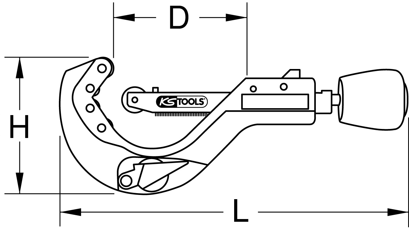 KS Tools Automatik-Rohrabschneider für Kunststoffrohre, 6-64mm
