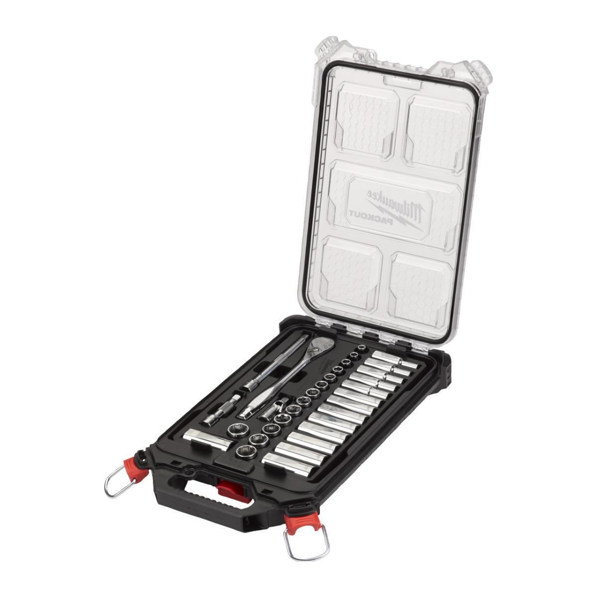 Milwaukee - 3/8\ RATSCHEN-STECKSCHL.SATZ PACK 32 PC" - 4932478813