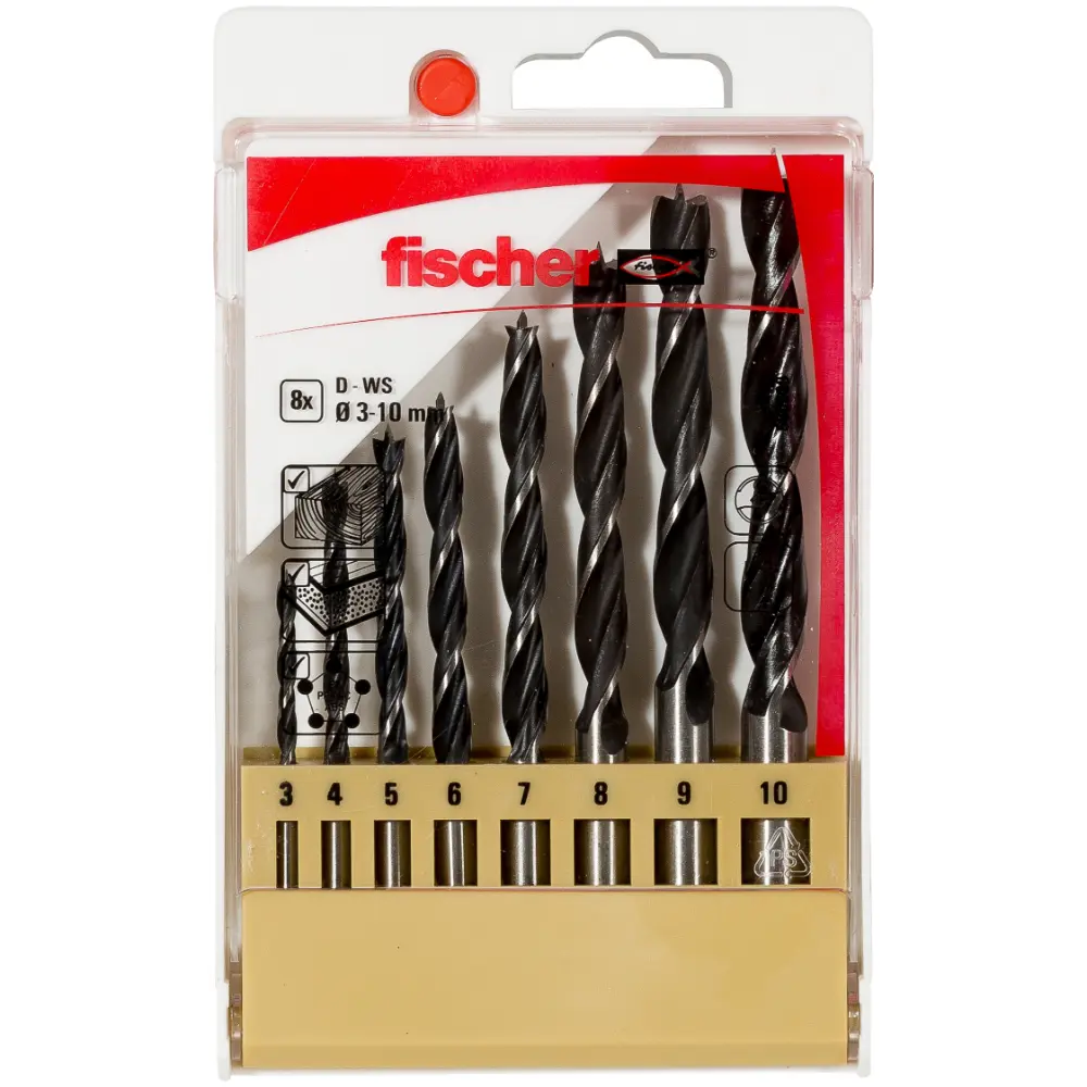 Fischer Holzbohrer D-WS Set 3-10mm (8)