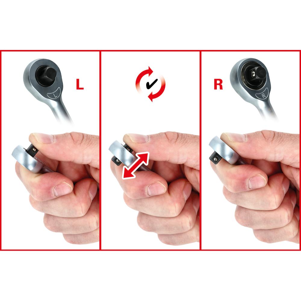 KS Tools 1/4 Zoll Mini-Freilauf-Ratsche