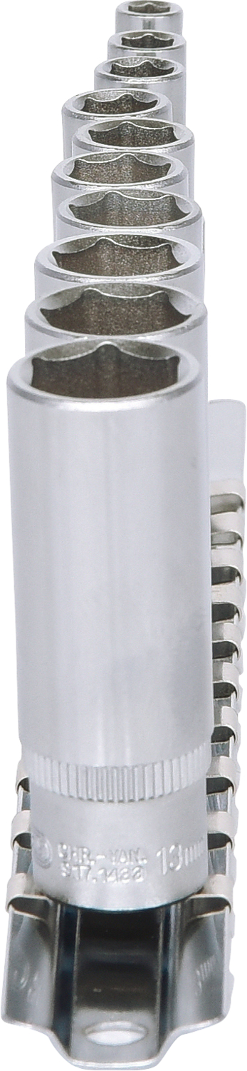 KS Tools 1/4" Sechskant-Stecknuss-Satz, lang, 10-tlg 4-13mm