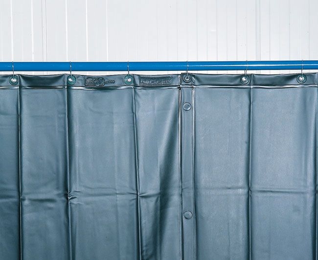 ELMAG Schweißerschutzvorhang dunkelgrün b=1300 x h=1600x0,4mm gem. prEN 1598/1994