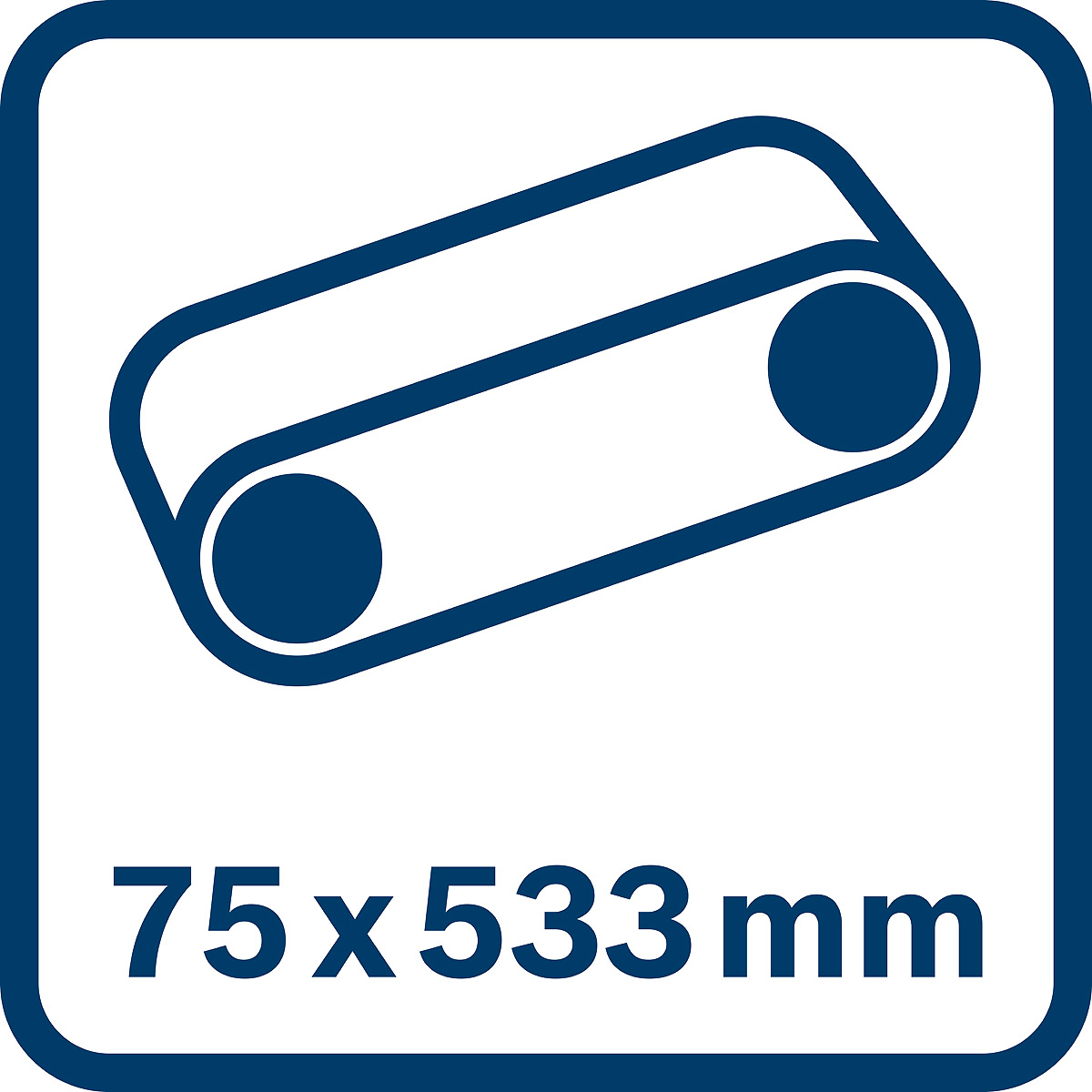 Bosch Bandschleifer GBS 75 AE, mit Koffer, Gewebeschleifband, Staubsack, Grafitplatte