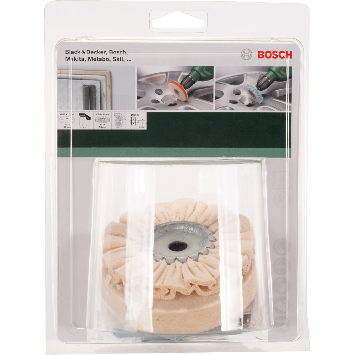 Bosch Hobby-Polier-Set, 5-teilig, für Bohrmaschinen