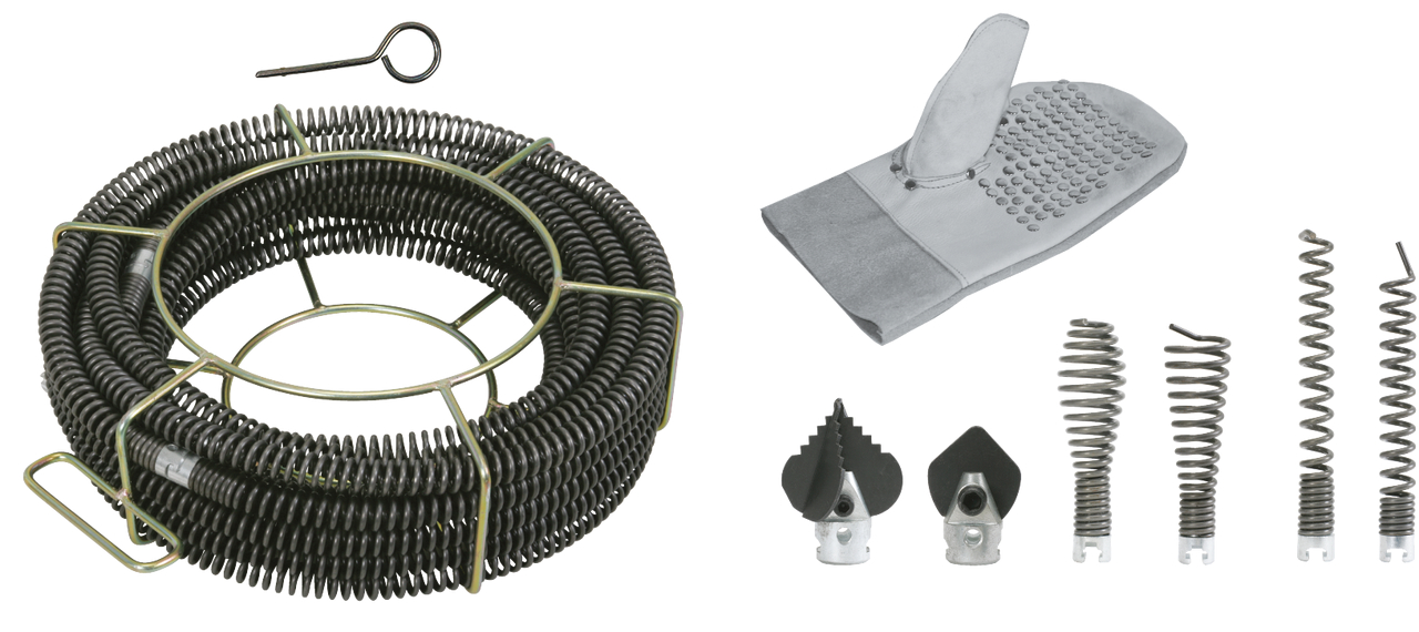 KS Tools Kanal- und Rohrreinigungs-Werkzeug-Satz Ø 22mm Innenseele, 14-tlg