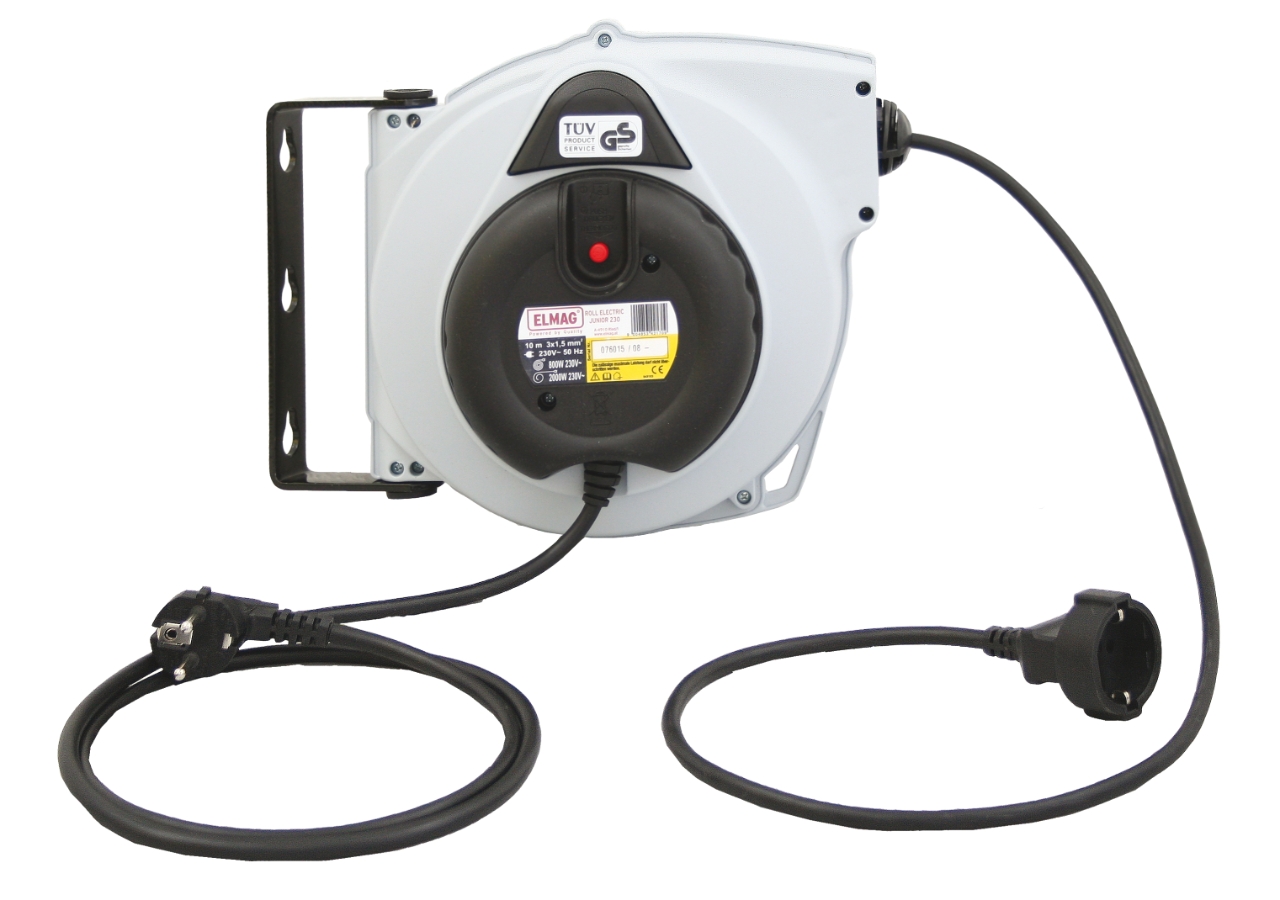 ELMAG Automatischer Kabelaufroller, Serie ROLL ELECTRIC, 230 Volt - SET