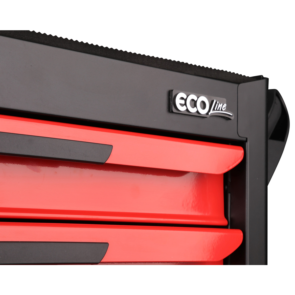 KS Tools ECOline SCHWARZ/ROT Werkstattwagen mit 7 Schubladen