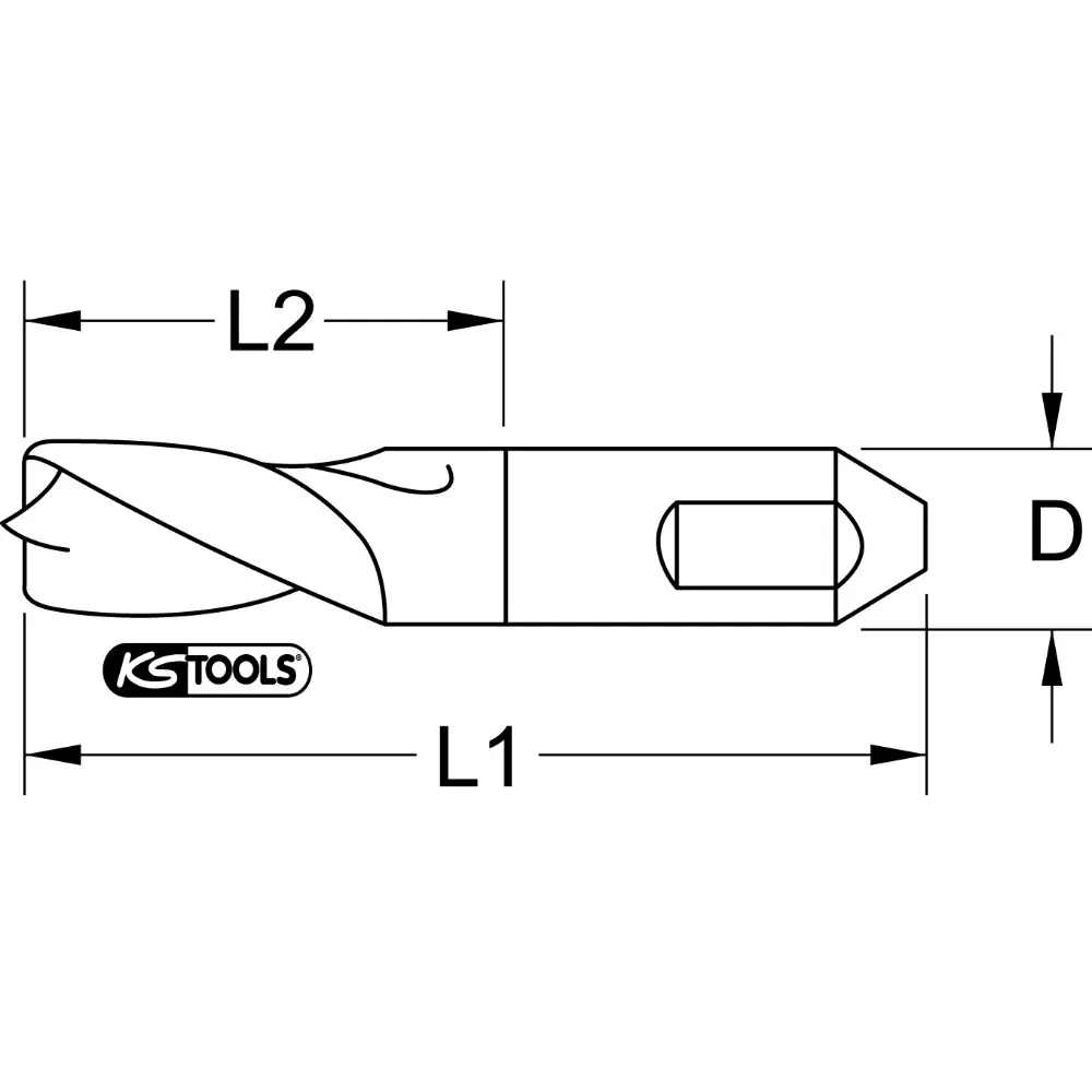 KS TOOLS Hartmetall-Schweißpunktfräser, 8 mm