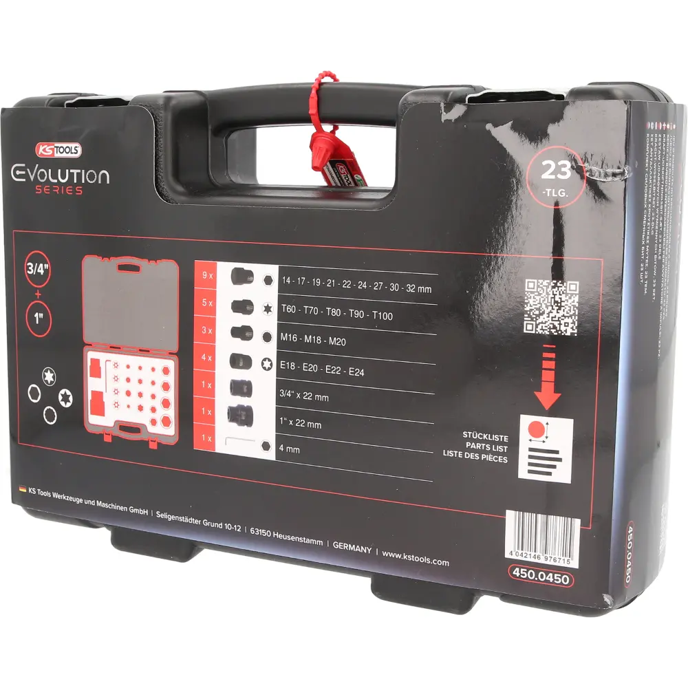 KS TOOLS 3/4" + 1" Kraft-Wechselbit-Satz, 23-tlg