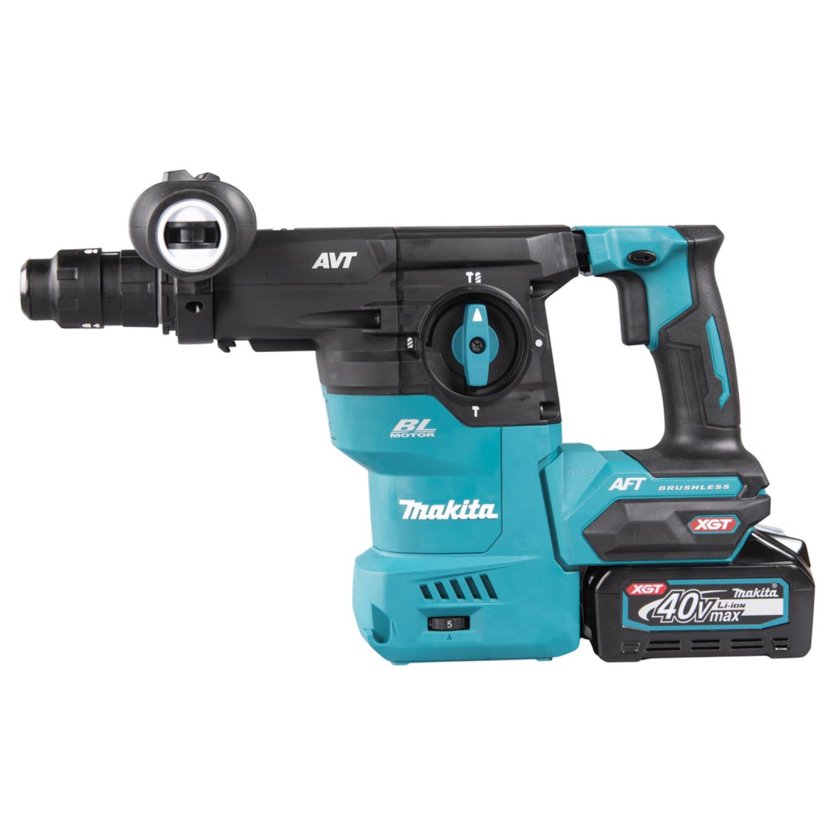 Makita Akku-Kombihammer 40V max. + Schnellwechselfutter / 4,0 Ah, 2 Akkus+Ladegerät+Transportkoffer