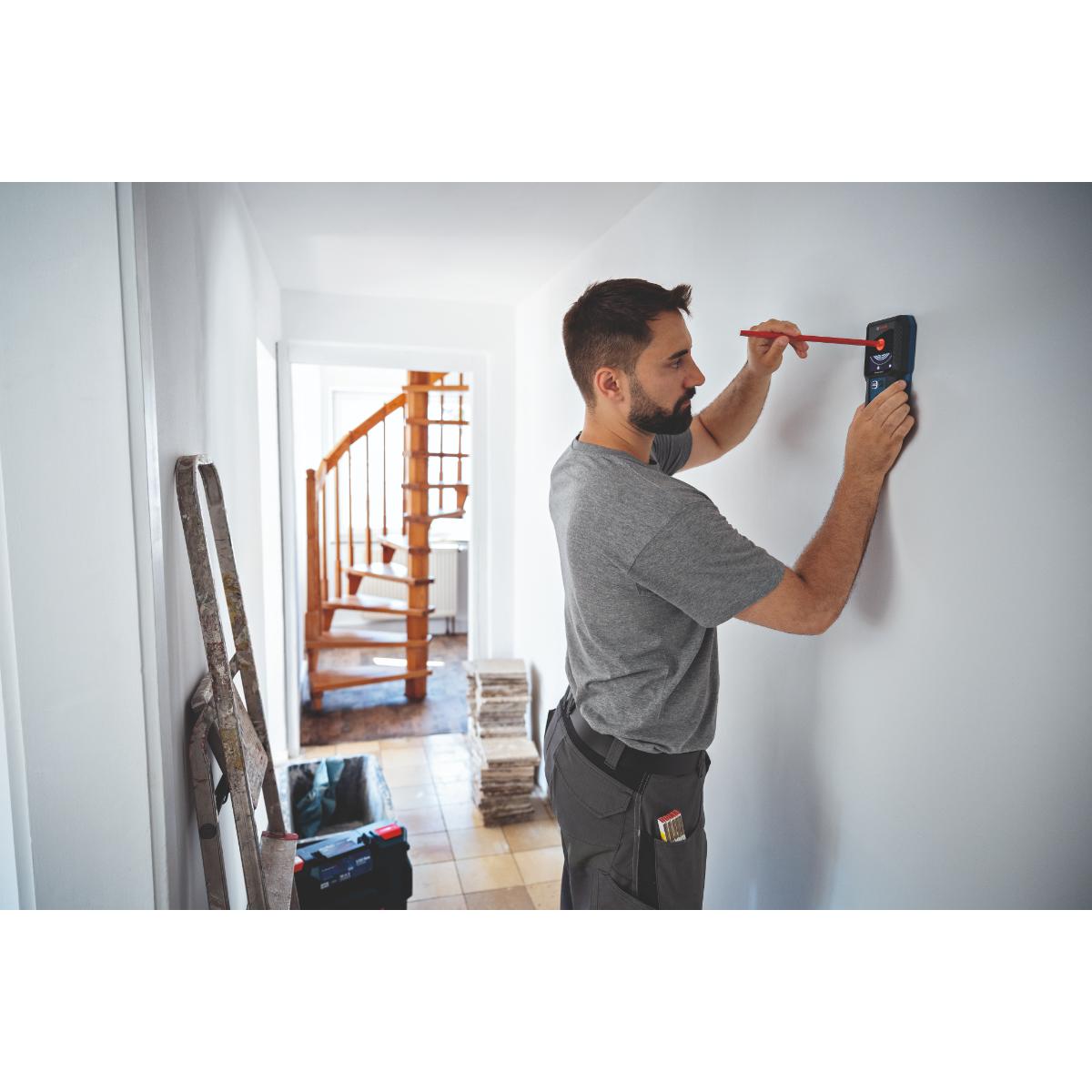 Bosch Ortungsgerät GMS 120-27 mit Tasche,BA 3.7V 1.0Ah A und USB-C -Kabel