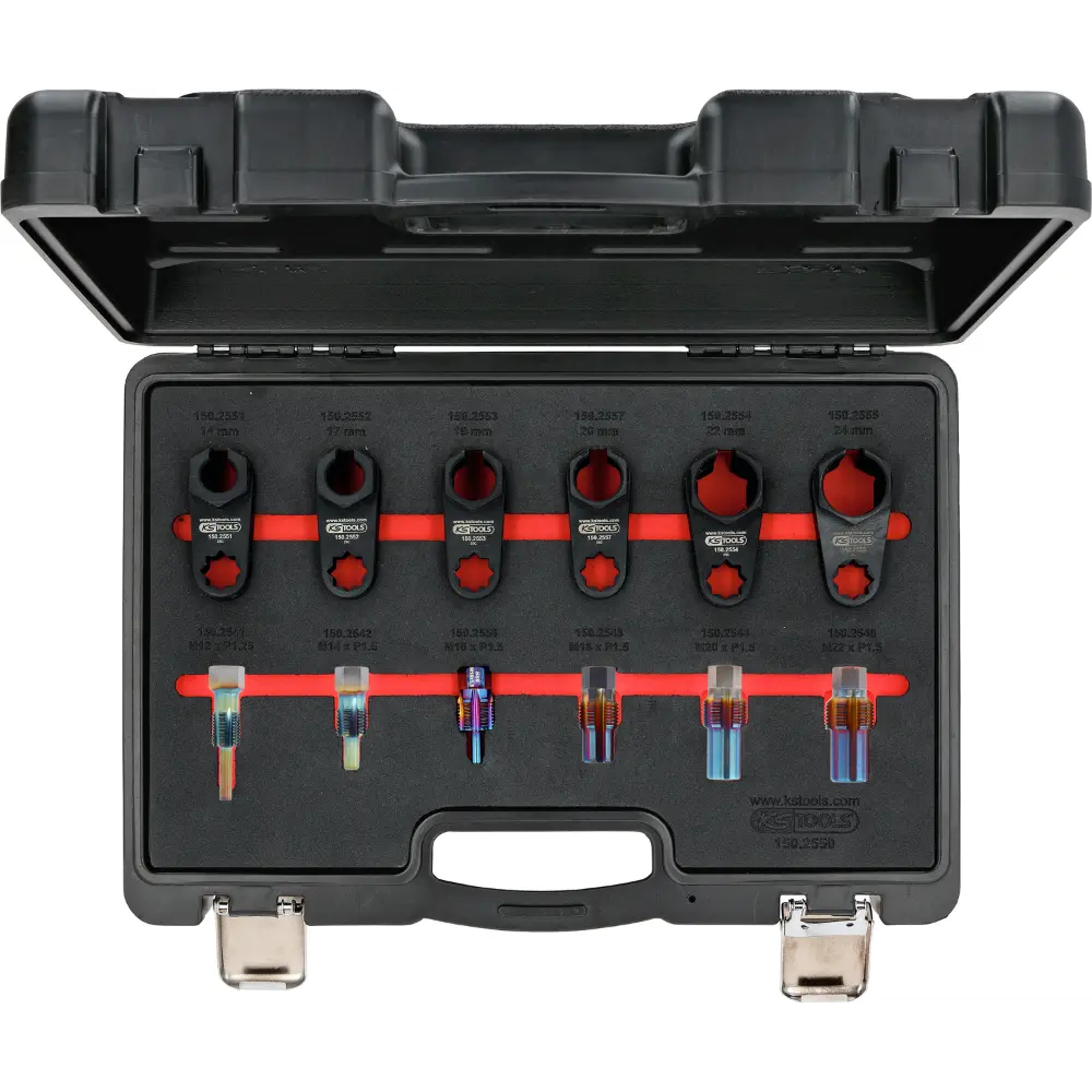 KS TOOLS Master-Reparatur-Werkzeug-Satz für Abgassonden, 12-tlg