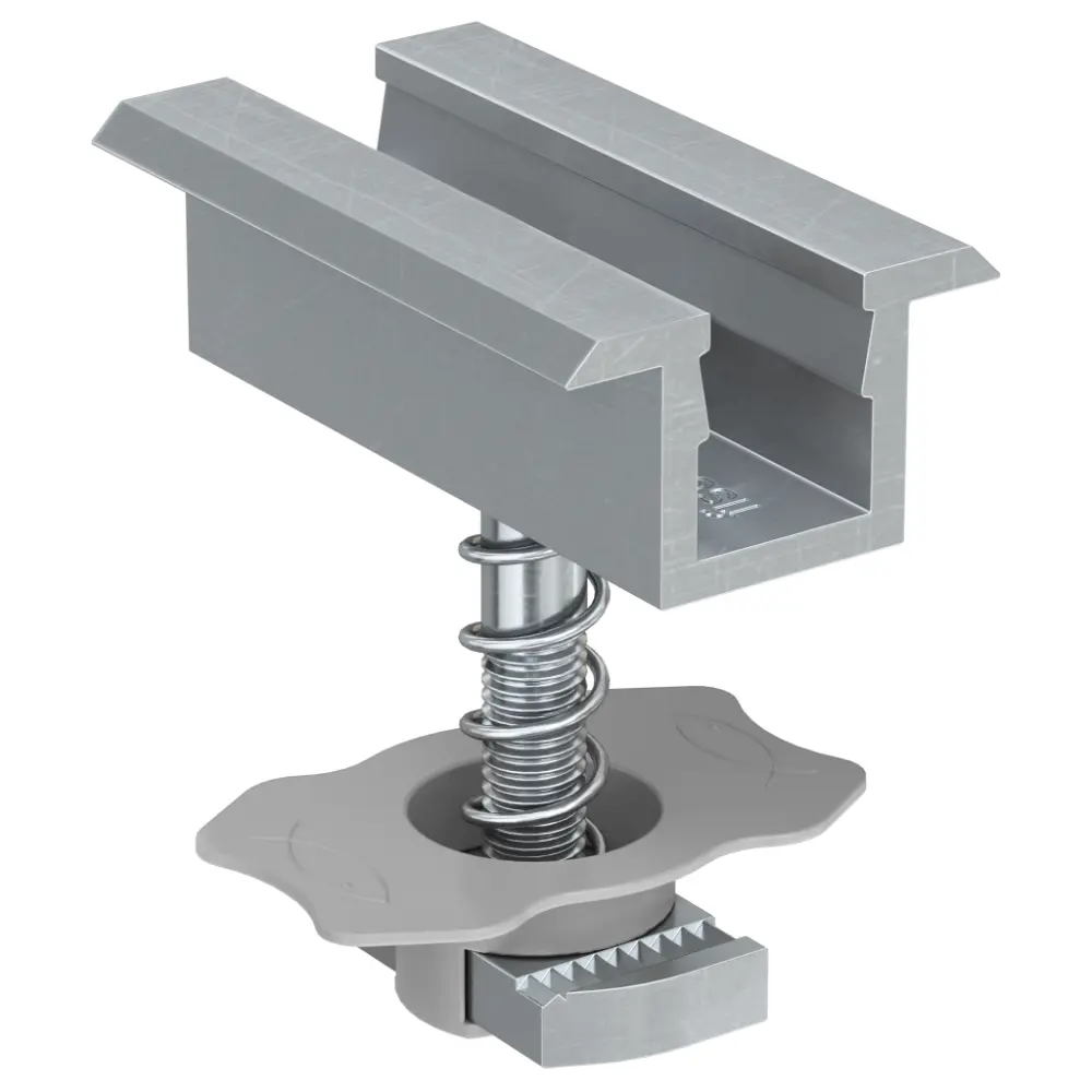 Fischer Mittelklemme vormontiert PM C 33-39 Aluminium