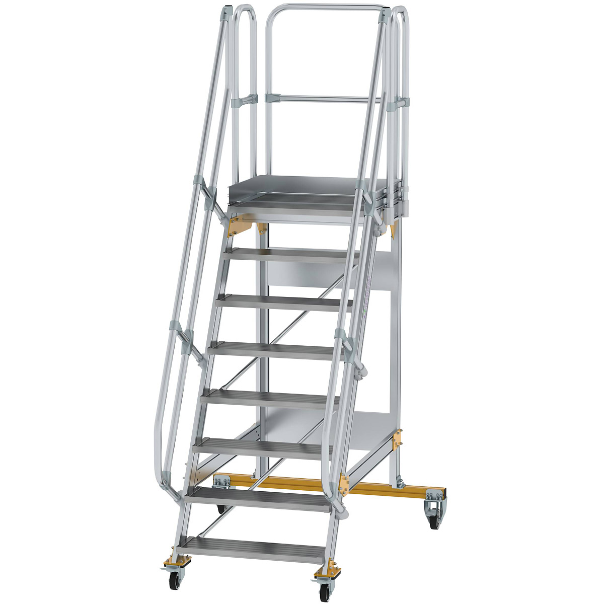 Munk Plattformtreppe fahrbar 60° Stufenbreite 800 mm