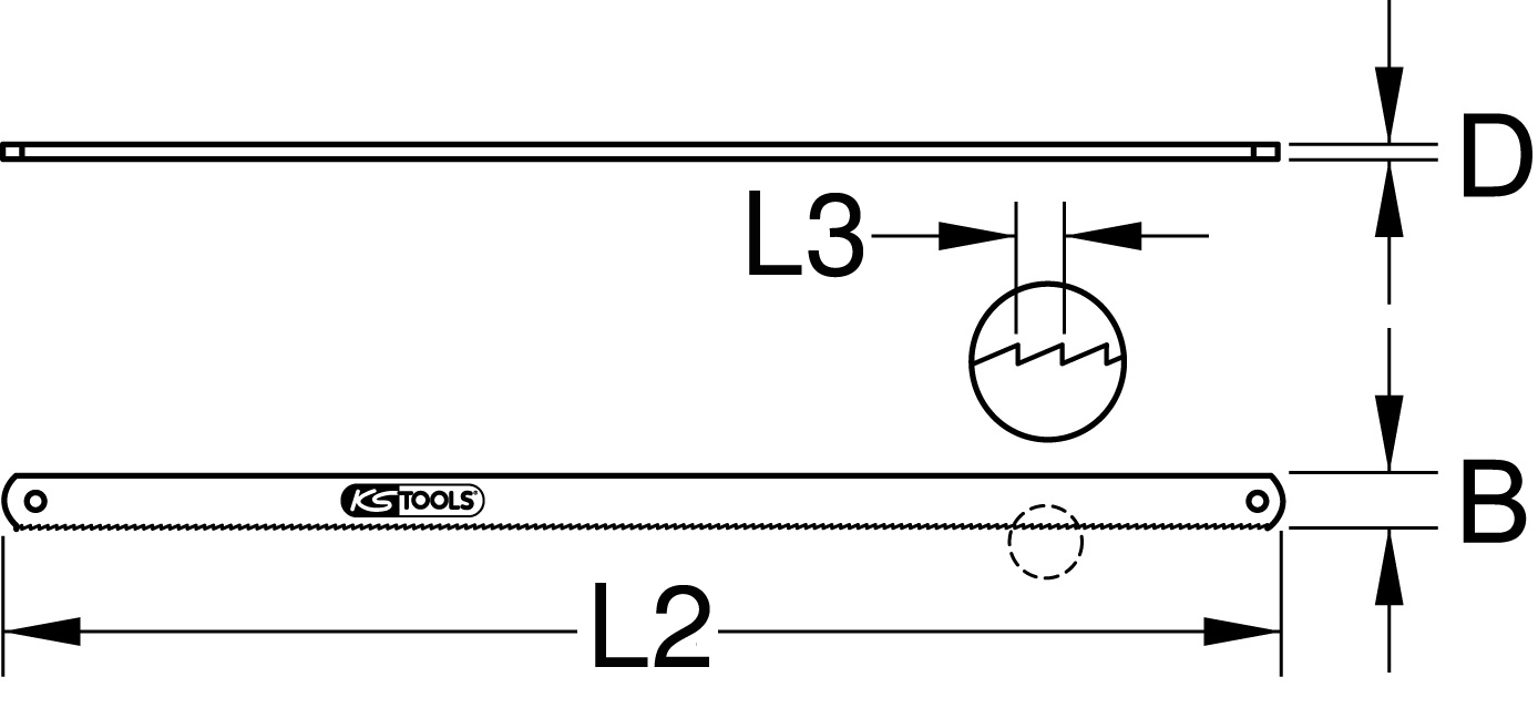 KS Tools BERYLLIUMplus Sägeblatt für Bügelsäge 300 mm
