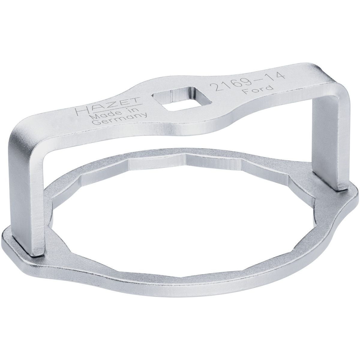 HAZET Ölfilter-Schlüssel Vierkant 12,5 mm (1/2 Zoll) Außen 14-kant, für Ford