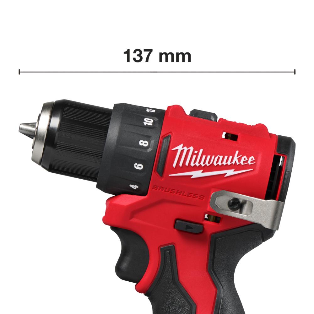 Milwaukee M12 Bürstenloser Akku-Bohrschrauber M12BLDDRC-202C