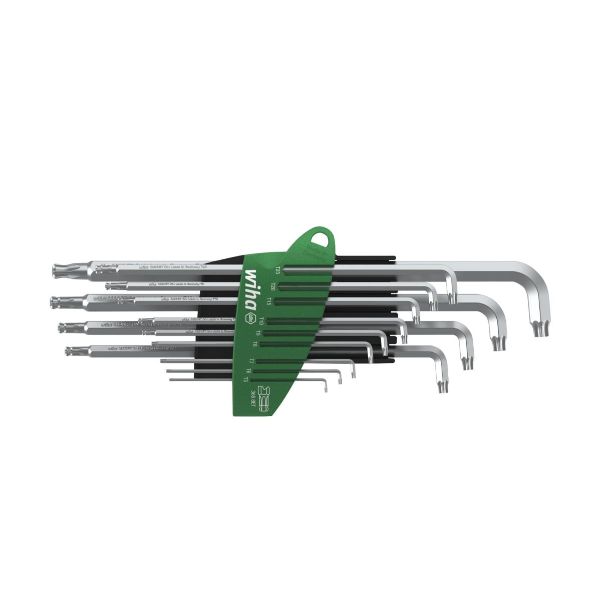 Wiha Stiftschlüssel Set im ProStar Halter Stubby TORX -Kugelkopf 13-teiliges Set Titansilber