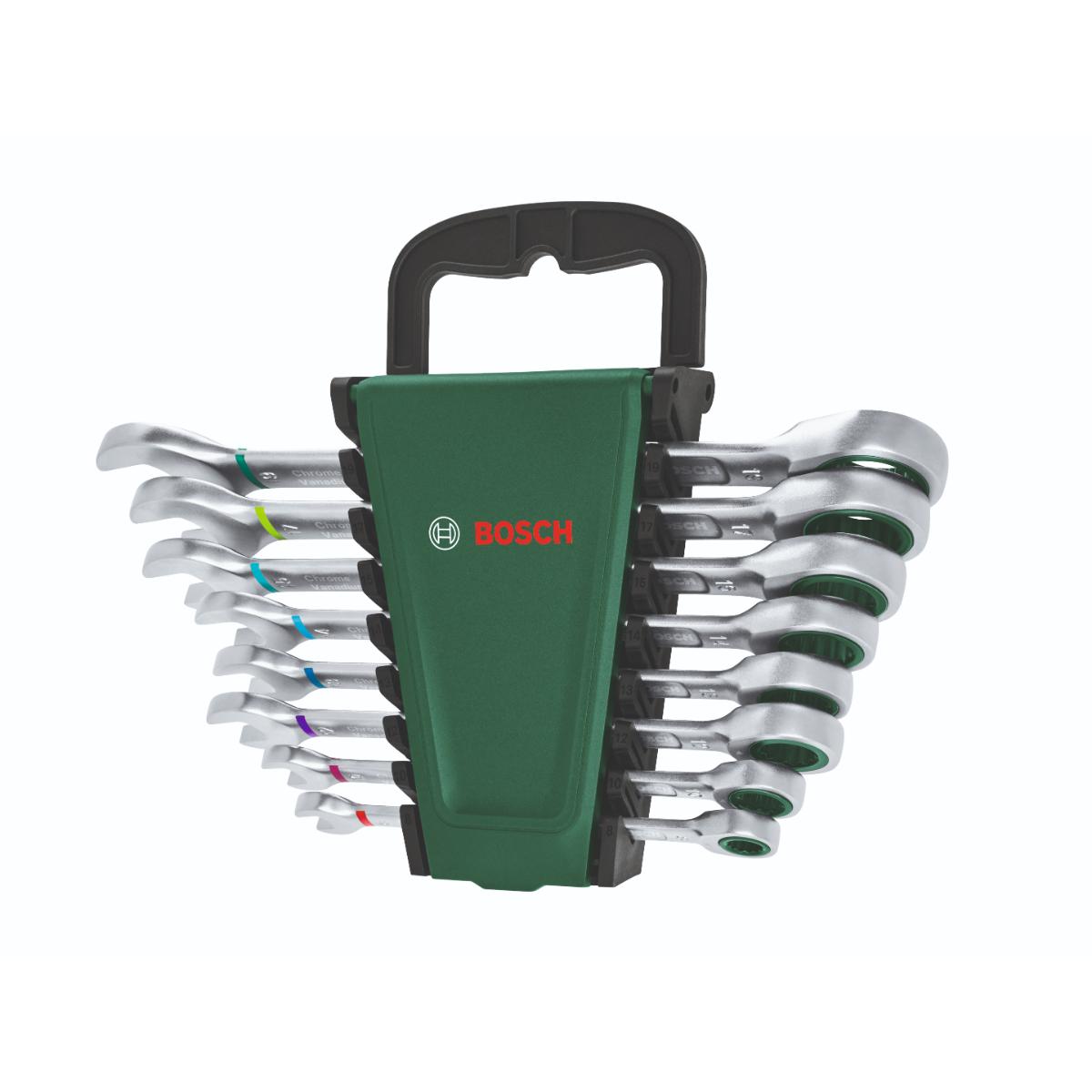 Bosch Schraubenschlüssel mit Ratsche Set 8-teiliges Set