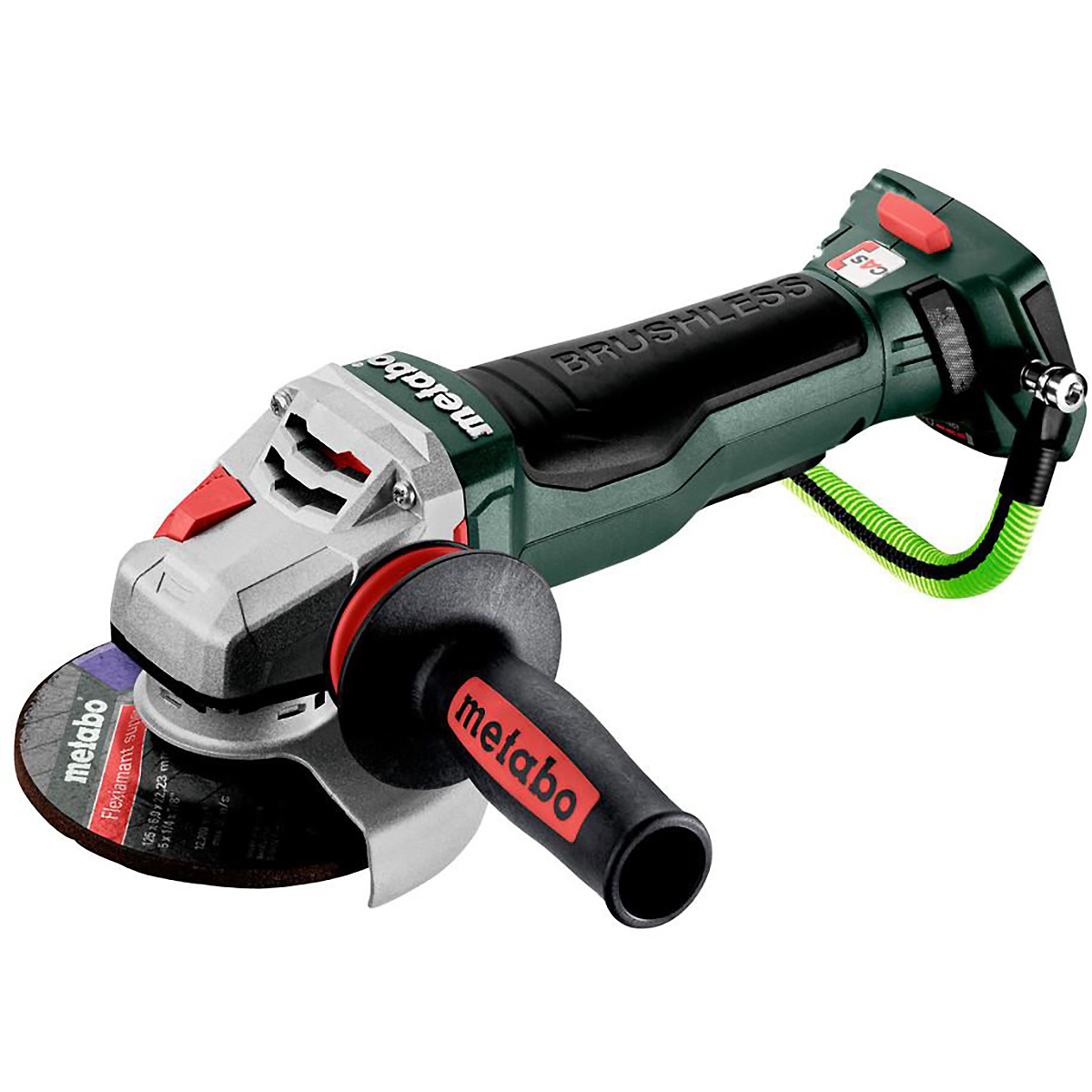 Metabo Akku-Winkelschleifer WPBA 18 LTX BL 15-125 Quick DS mit Bremse, Schnellspannmutter - metaBOX