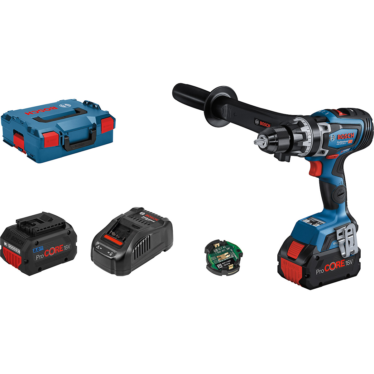 Bosch Akku-Schlagbohrschrauber GSB 18V-150 C mit 2x Akku ProCORE18V 8.0Ah in L-BOXX
