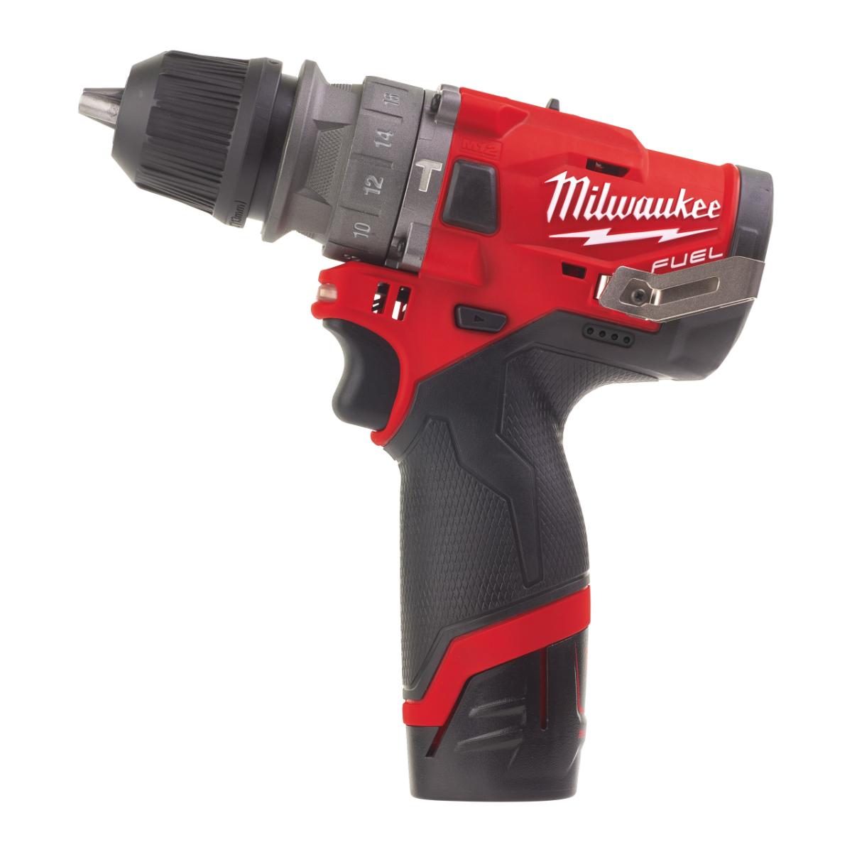 Milwaukee FUEL Akku-Kompakt-Schlagbohrschrauber mit Schnellwechselbohrfutter M12 FPDX-202X