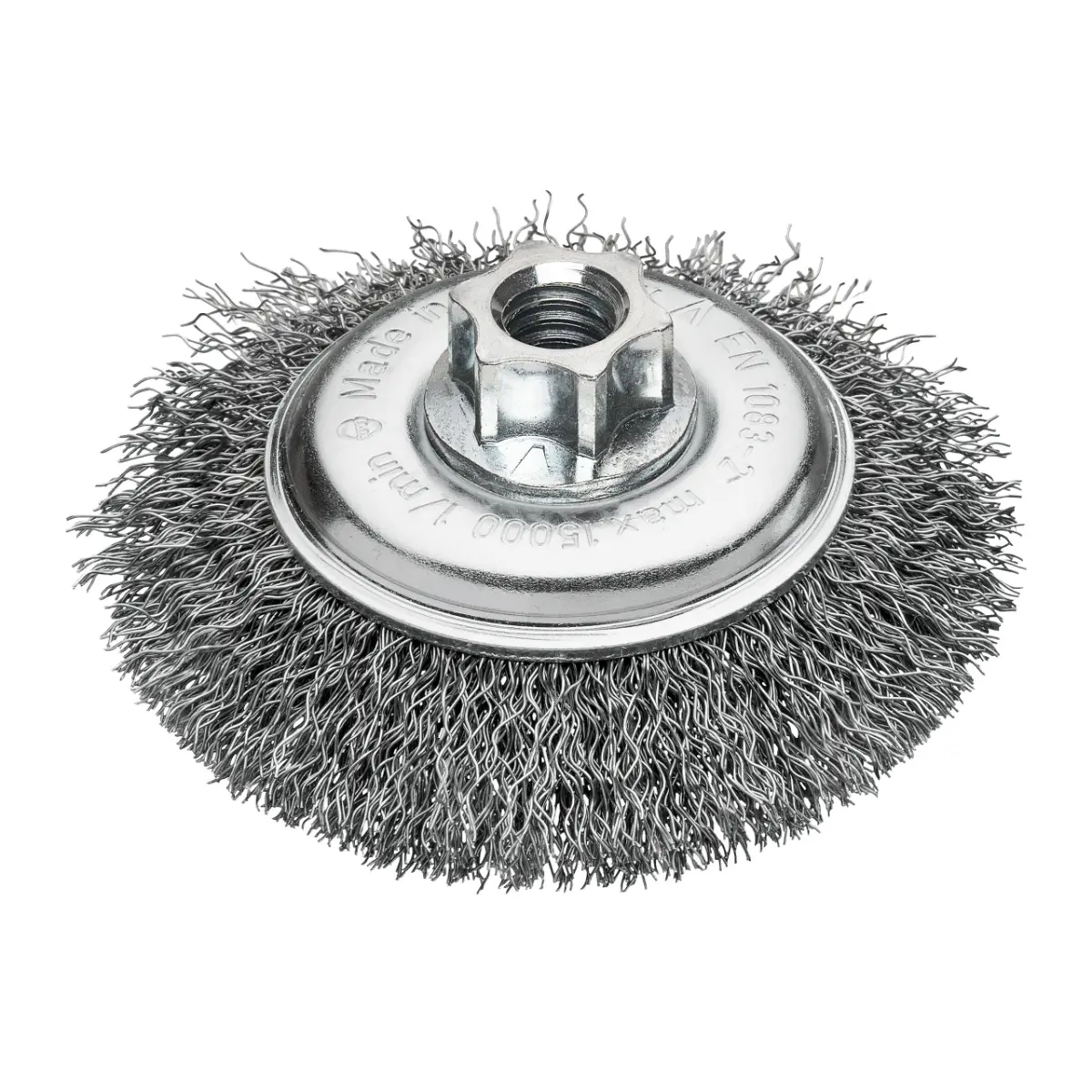 Milwaukee Kegelbürste für Winkelschleifer, gewellt, Stahl 100 x 10 x 0,35 mm, M14