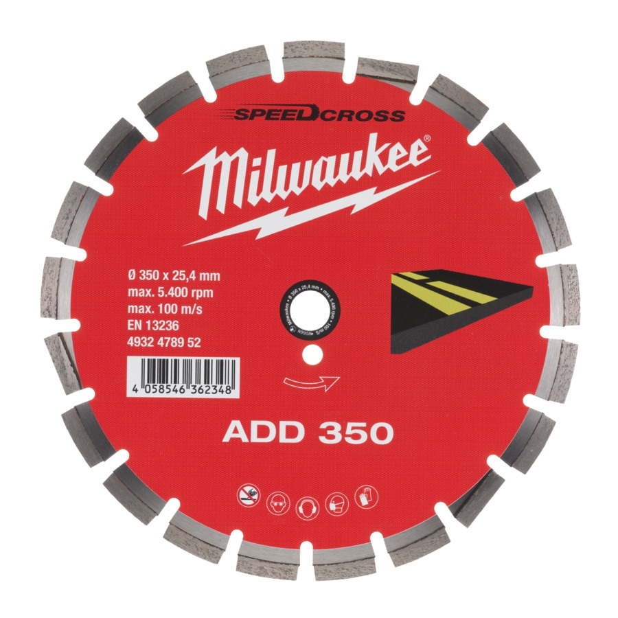 Milwaukee - Diamant-Trennscheibe Asphalt ADD350 - 4932478952