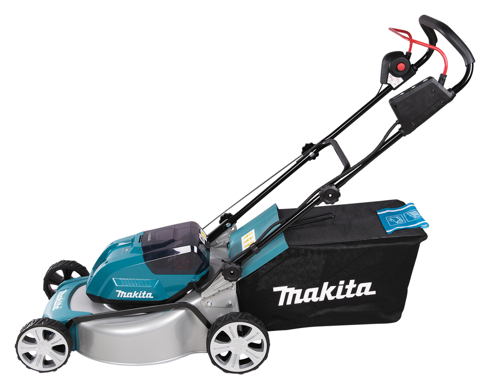 Makita Akku-Rasenmäher 2x18V / 5,0 Ah, 2 Akkus + Ladegerät DLM463PT2