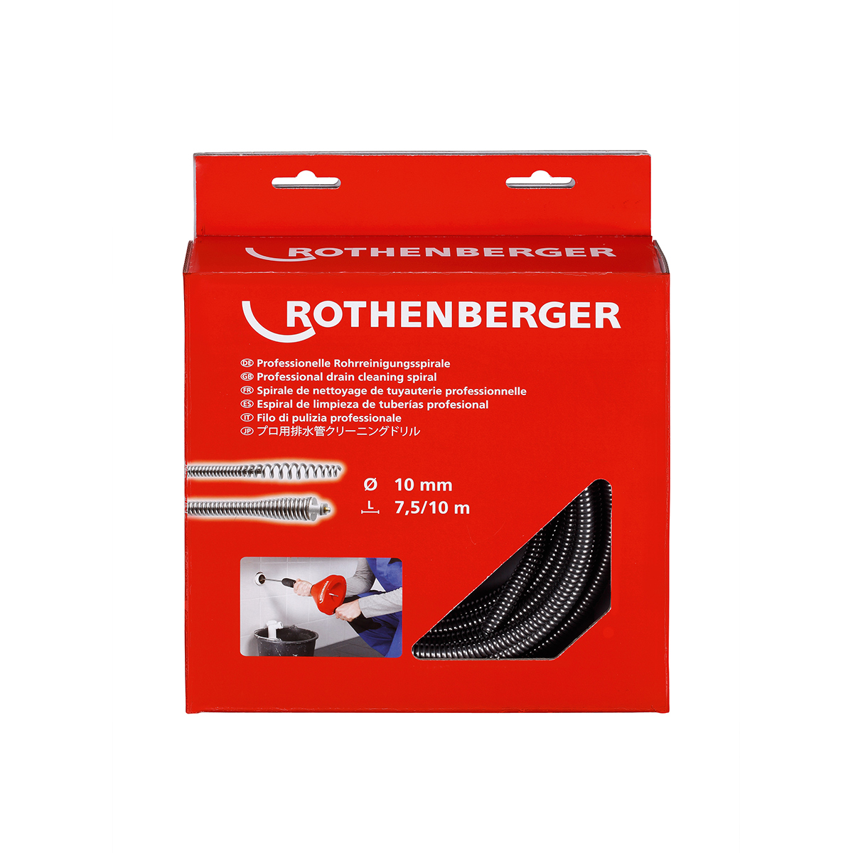 ROTHENBERGER Spirale 10mm x 7,5m mit Stahlseele