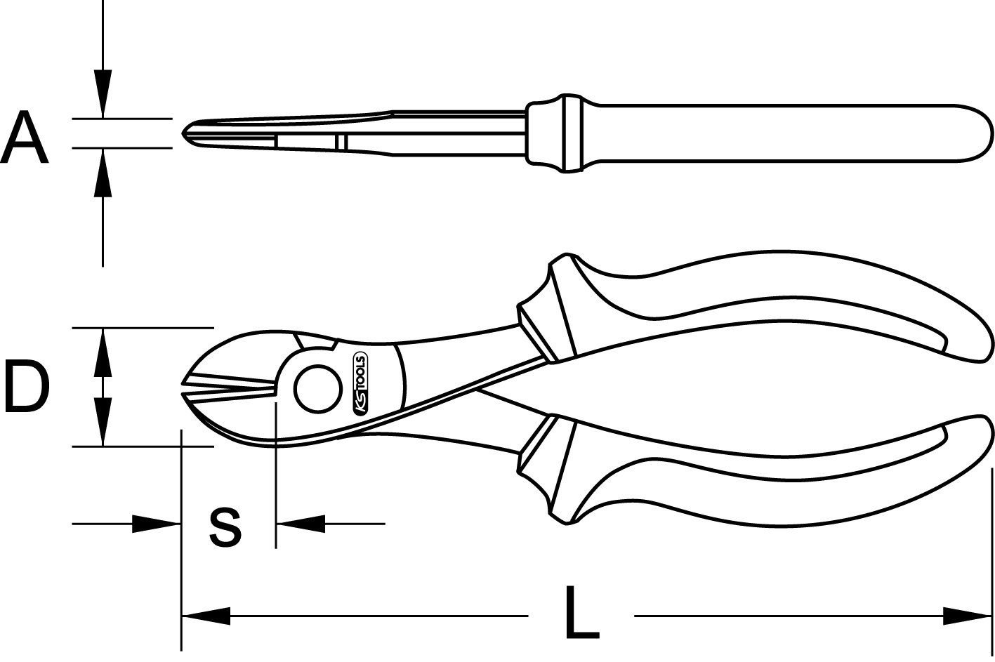 KS Tools BERYLLIUMplus Kraft-Seitenschneider 190 mm