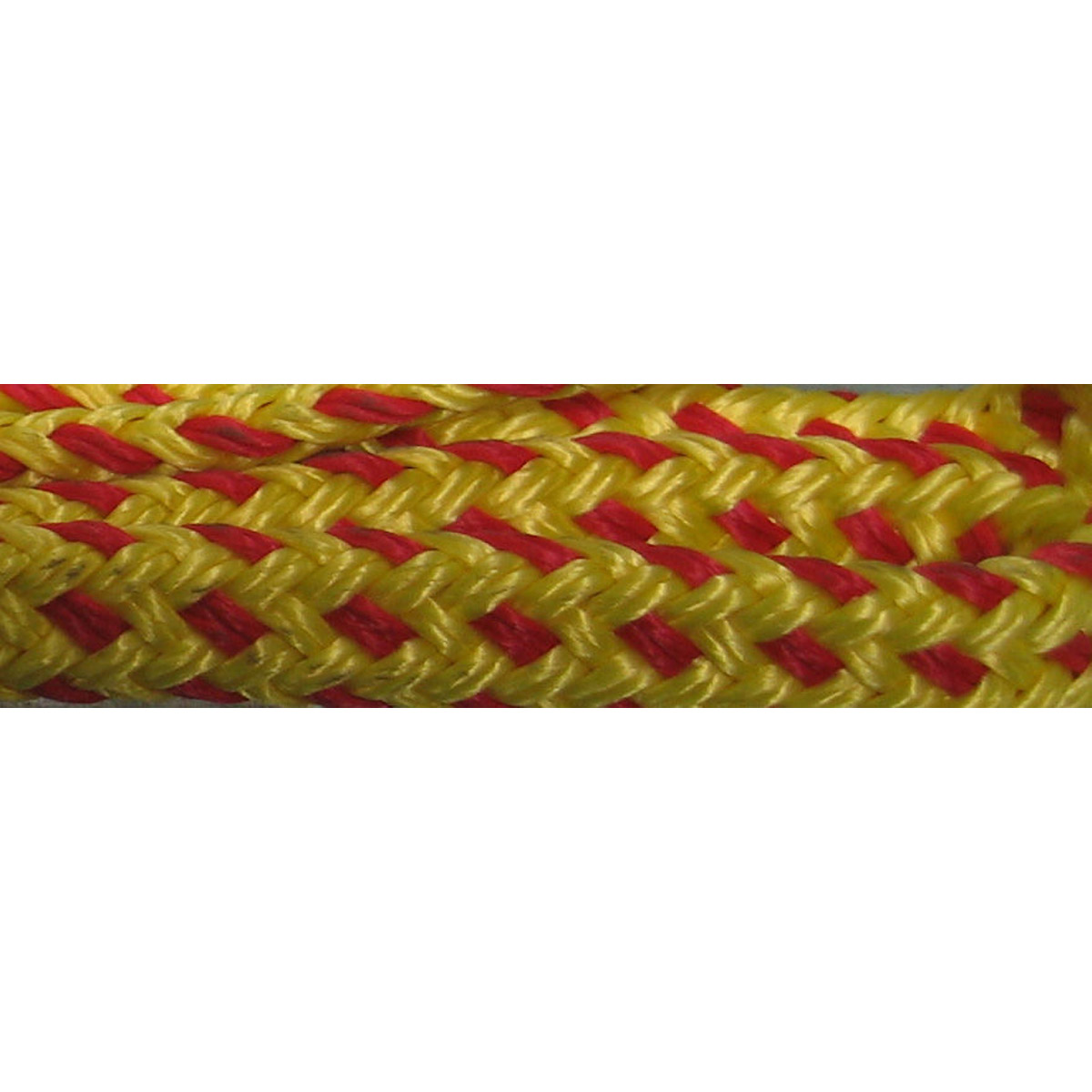 Kerbl Geburtsstrick poly/flach gelb-rot, mit zwei Schlaufen