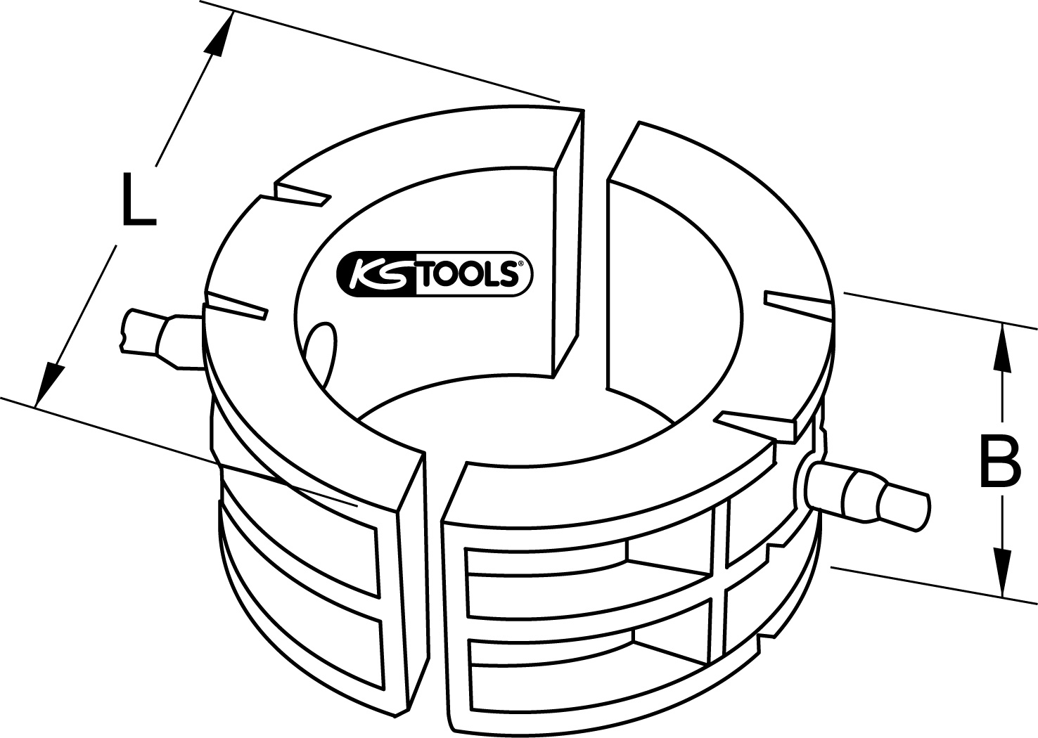 KS Tools Reduzier-Spannbacken-Satz, 2-tlg, Ø 40mm