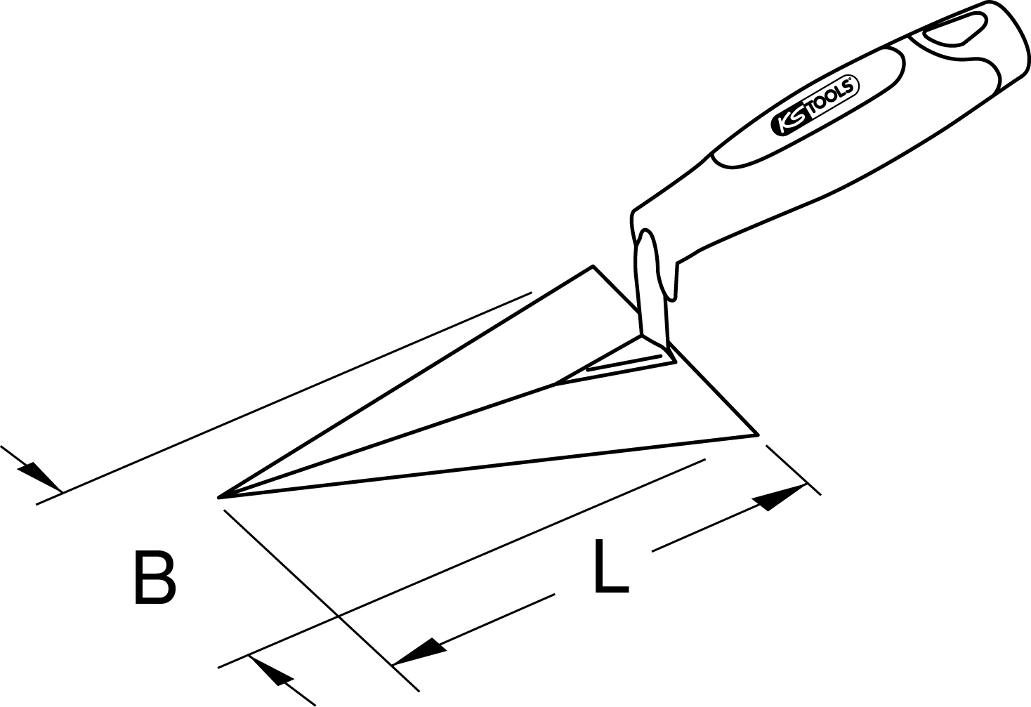 KS Tools BRONZEplus Spitzkelle 160 mm