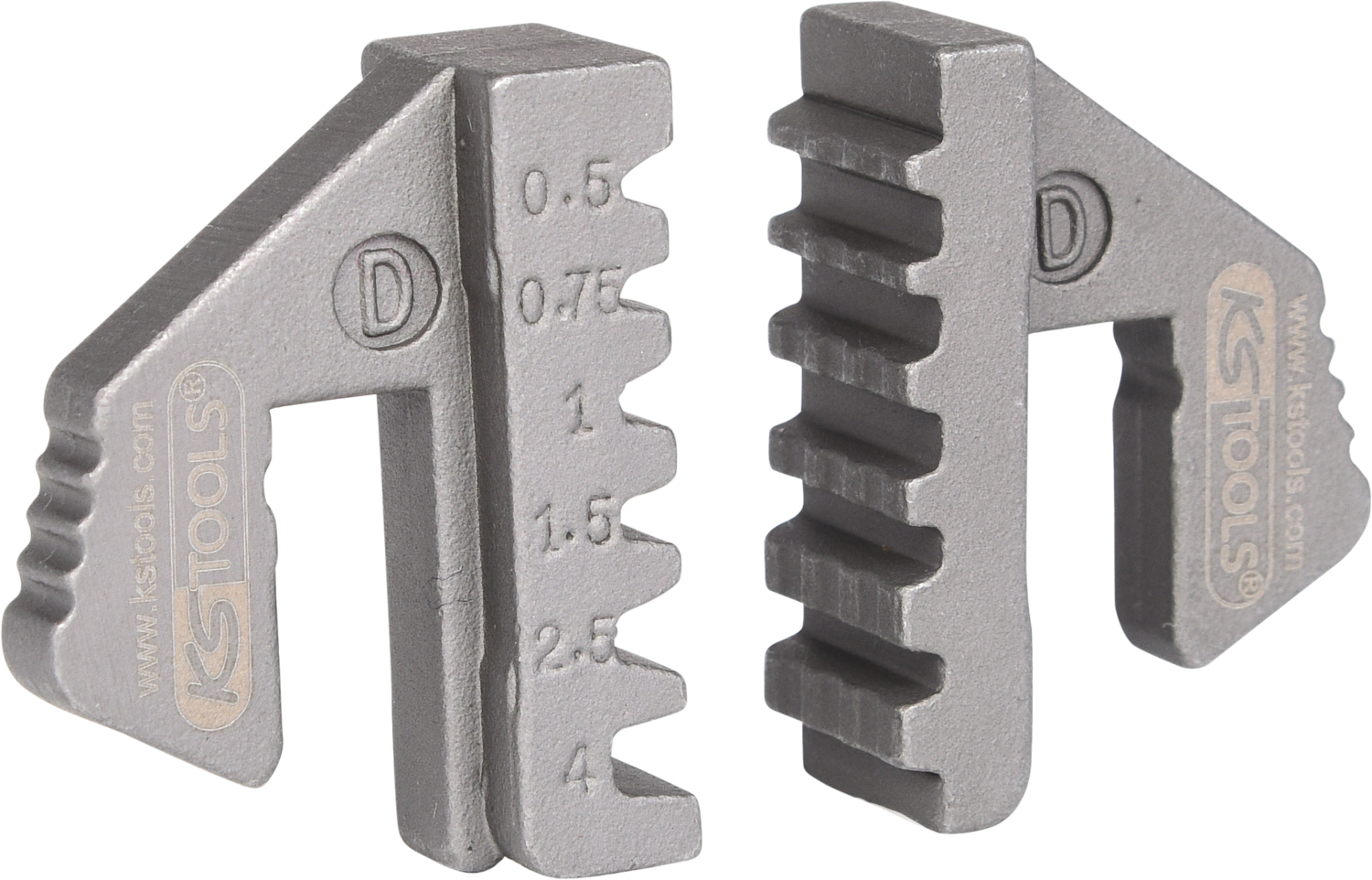 KS Tools Paar Crimp-Einsätze für Aderendhülsen, Ø 0,5 - 4 mm