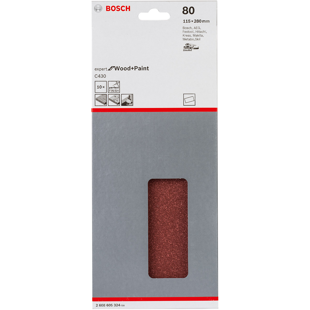 Bosch Schleifblatt C430 für Schwingschleifer115x280 mm ohne Lochung