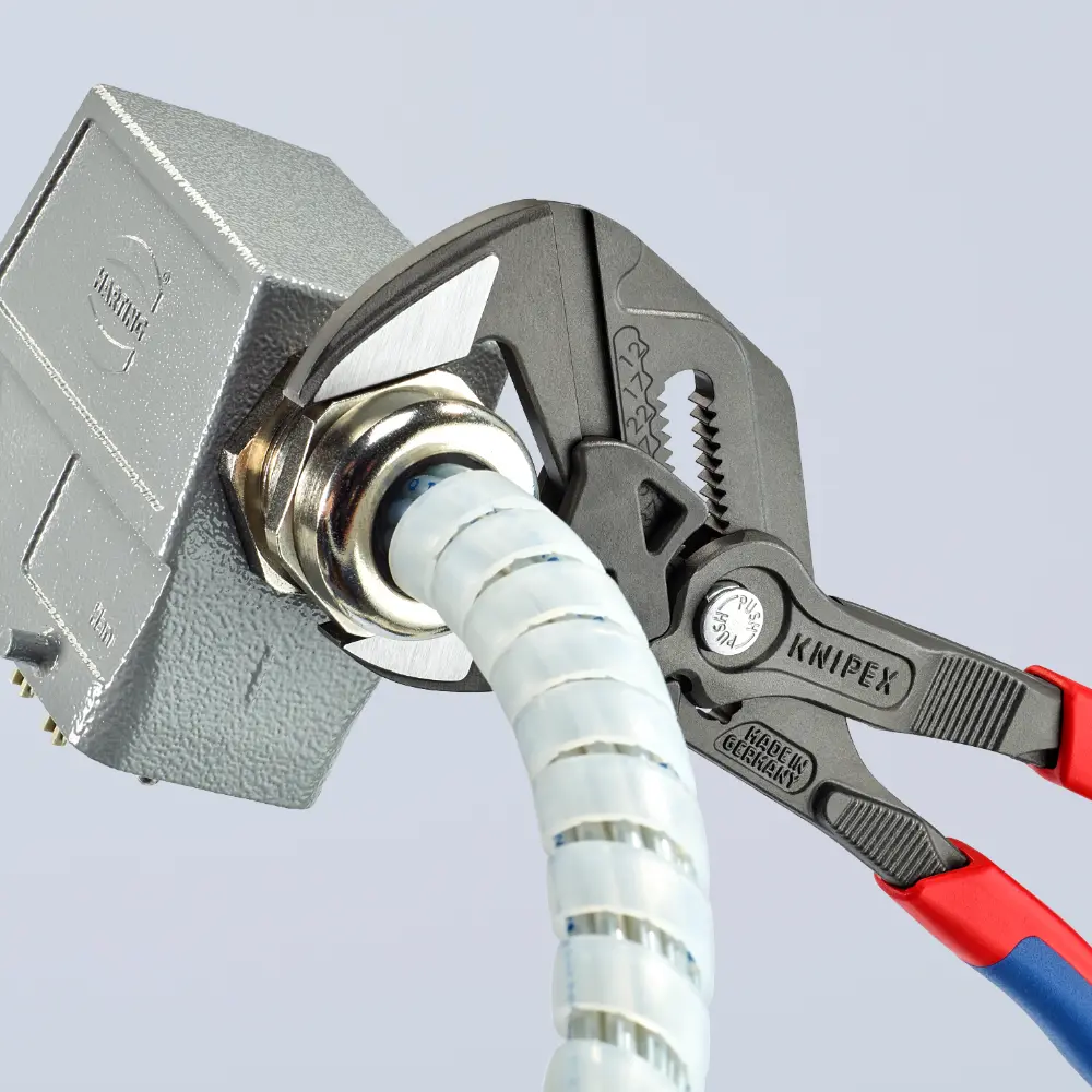 KNIPEX Zangenschlüssel Zange und Schraubenschlüssel in einem Werkzeug grau atramentiert 250 mm