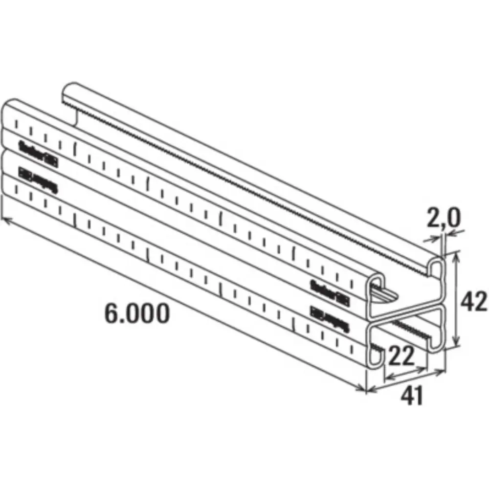 Fischer Montageschiene FUS 21/D - 6000