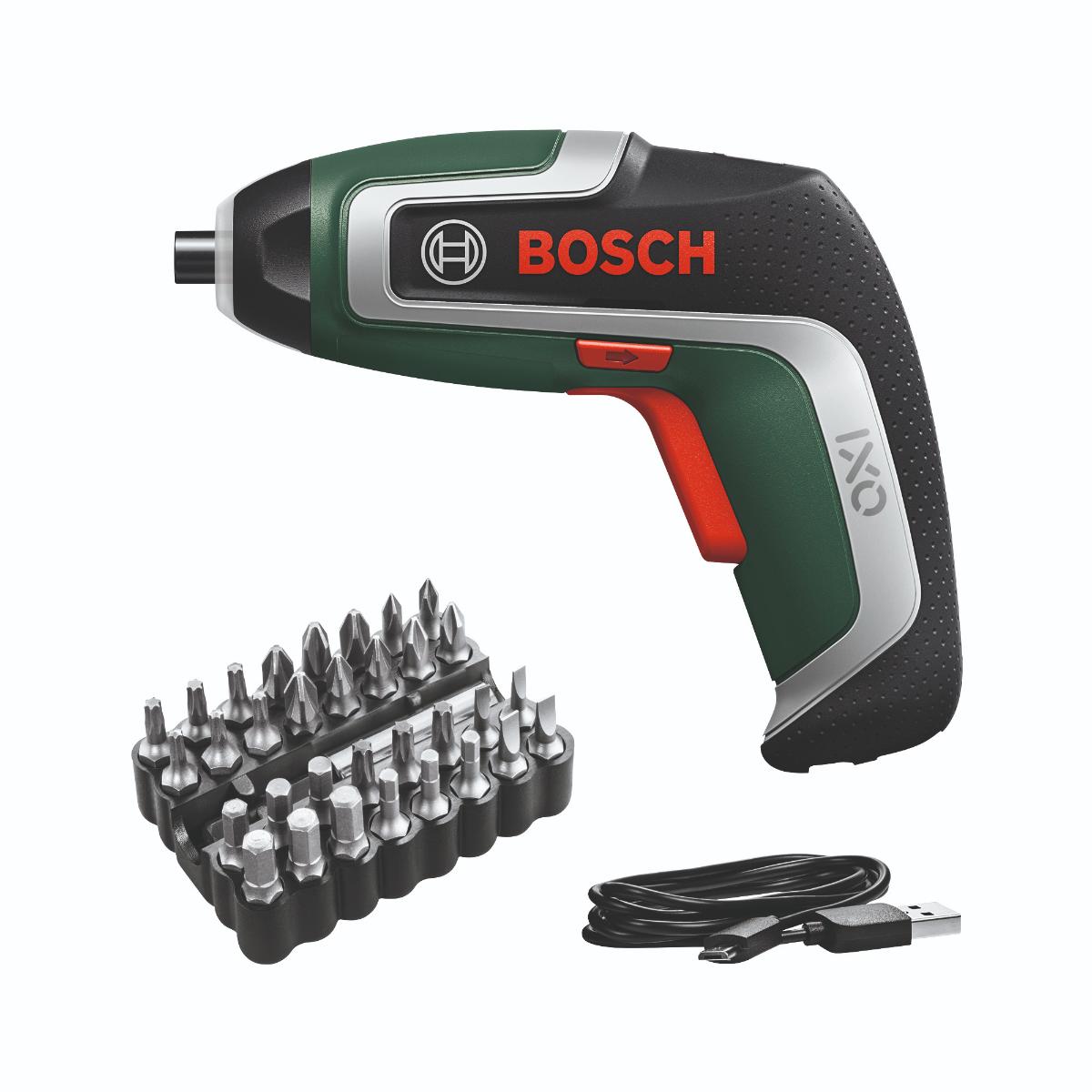 Bosch Akku-Schrauber IXO 7 Bit-Set + 32-teiliges Schrauberbit-Set