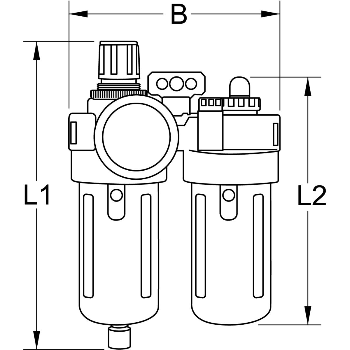 COMPETITION Druckluft-Wartungseinheit 1/2
