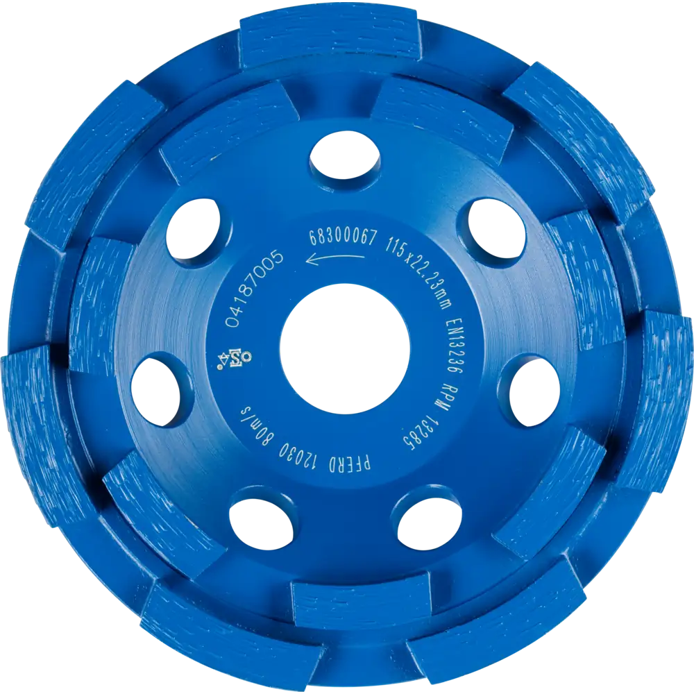 PFERD TOOLS Diamant-Teller DCW 2R (zweireihig) PSF für Beton und Estrich