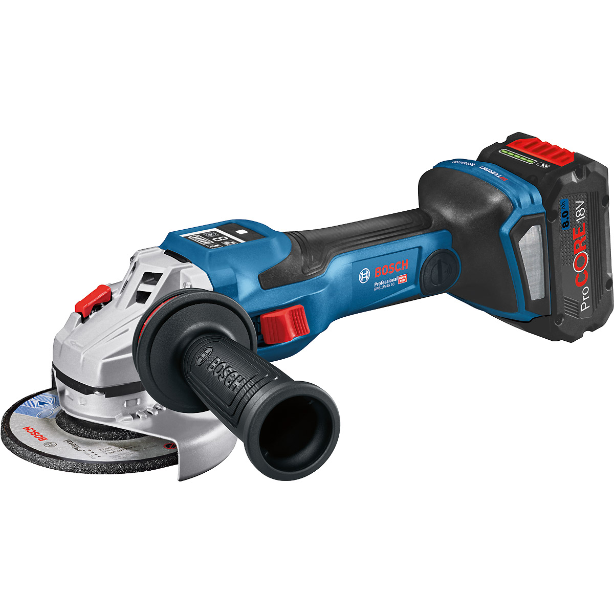 Bosch Akku-Winkelschleifer BITURBO GWS 18V-15 SC, Solo Version, L-BOXX