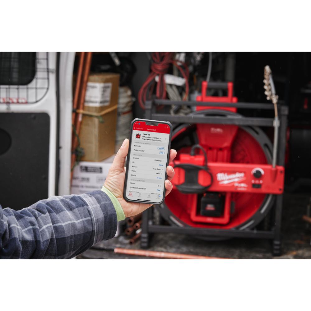 Milwaukee M18 Hochgeschwindigkeits-Rohrreiniger mit flexibler Welle M18HSFSM-122