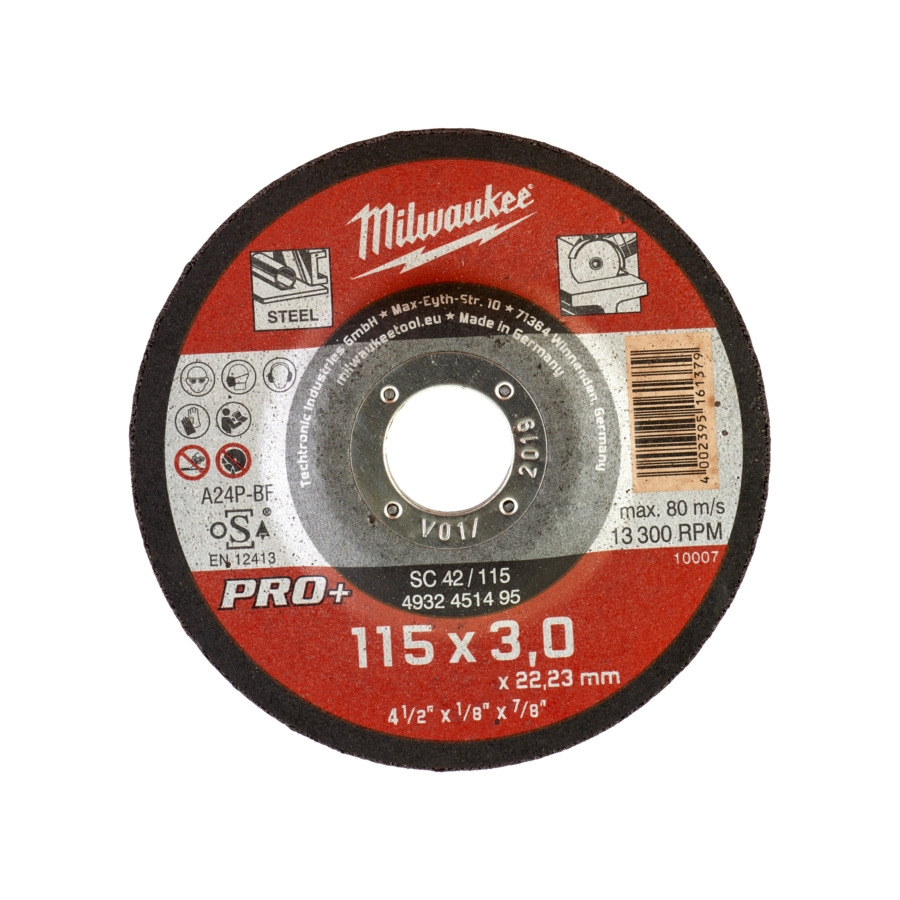 Milwaukee - Metalltrennscheibe 115x3 mm gekr. PRO+ - 4932451495