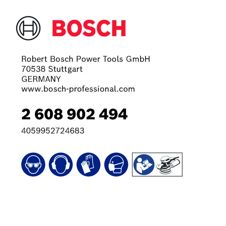 Bosch EXPERT C470 Schleifpapier, 150mm, K40, 50-Stück