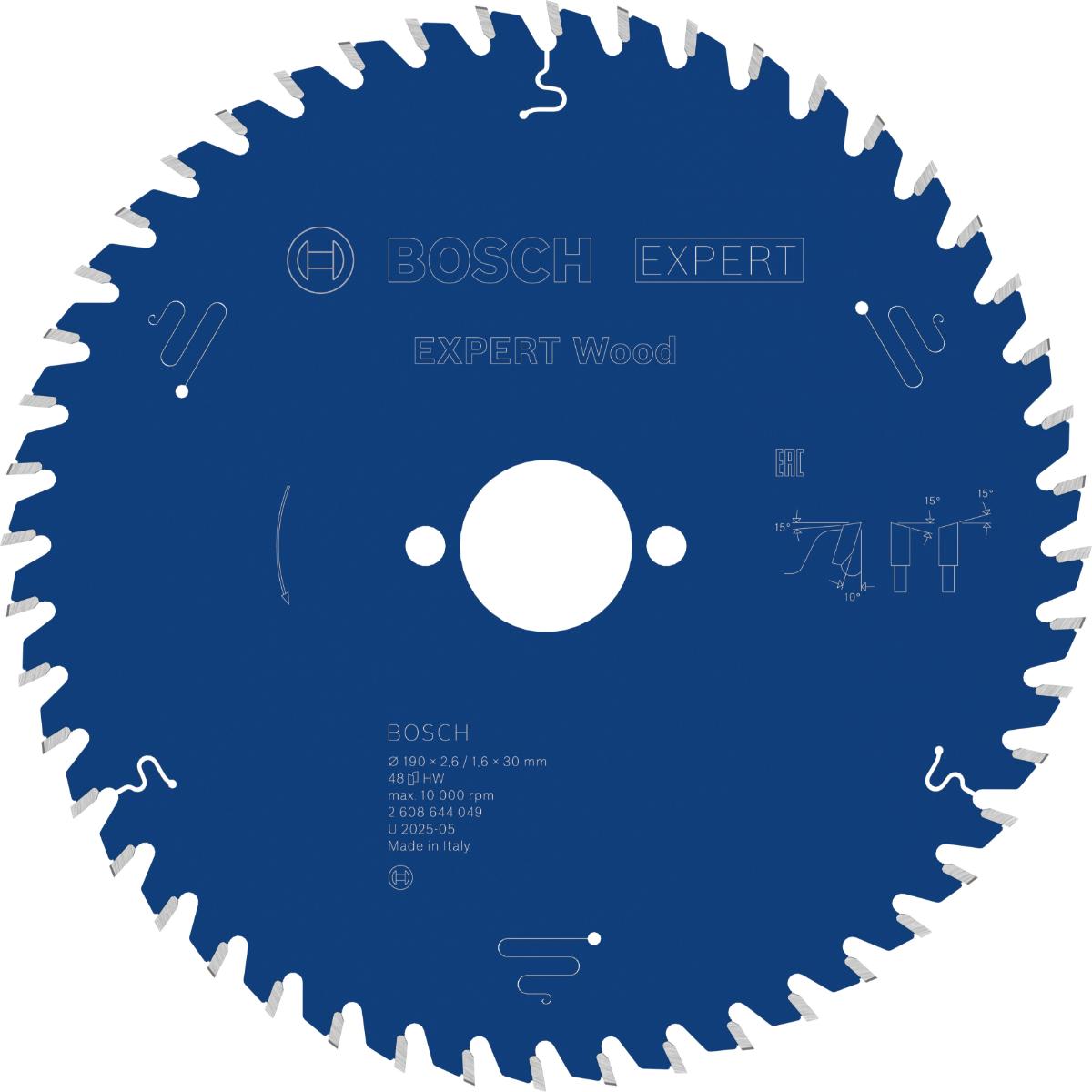 Bosch Kreissägeblatt Expert for Wood ø 190 mm, Bohrung 30 mm